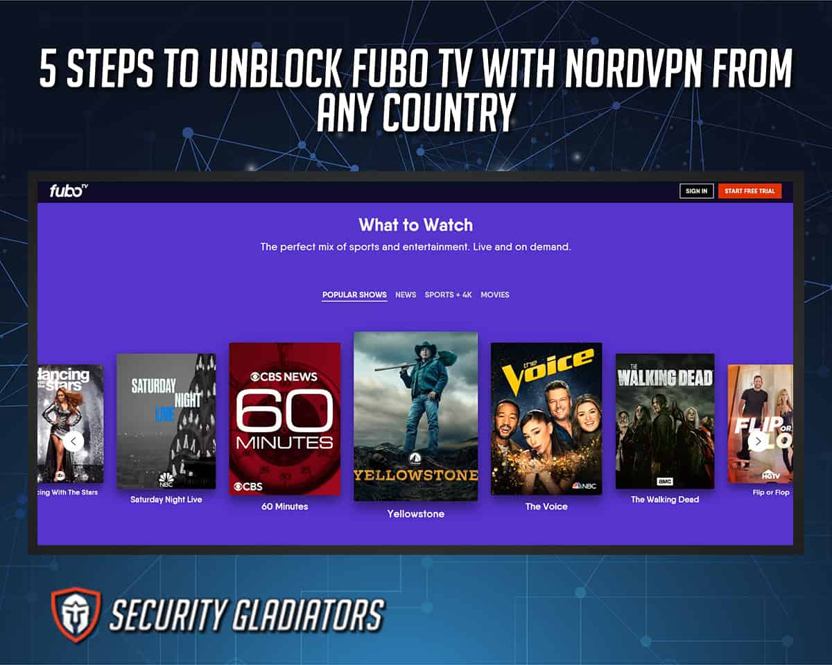 Unblock Fubo TV with NordVPN
