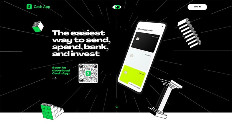 An image featuring Cash App homepage