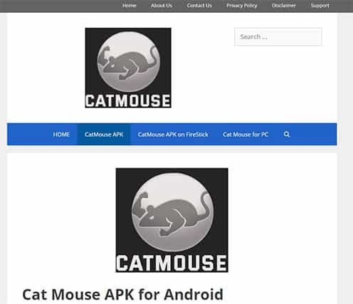 An image featuring CatMouse APK website
