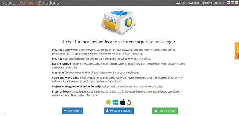 An image featuring MyChat website screenshot