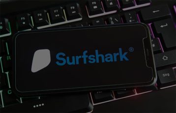 An image featuring SurfShark VPN opened on phone
