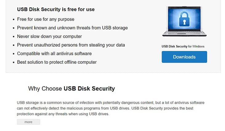 An image featuring USB Disk Security screenshot