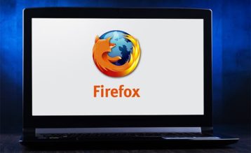 an image with Mozilla Firefox browser opened on laptop 