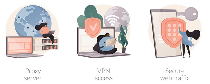 an image with internet security settings vector illustration concept 