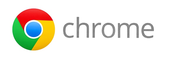 an image with google chrome logo on white background