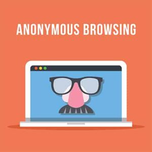 An image featuring a laptop representing anonymous browsing concept