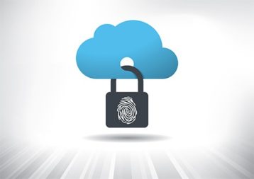 An image featuring cloud lock security concept