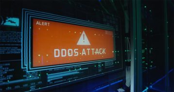 An image featuring a DDoS attack concept