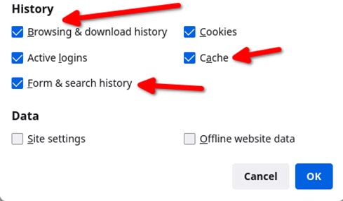 An image featuring how to clear browser history on Firefox on a personal computer step6