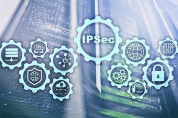 An image featuring IP security with IPSec text concept