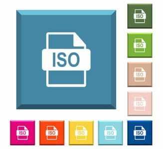 An image featuring ISO file icons concept