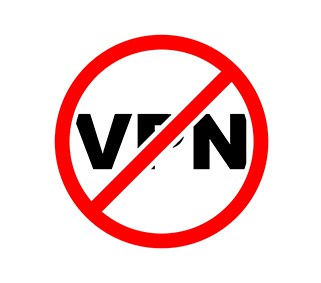 An image featuring restriction of VPN usage concept