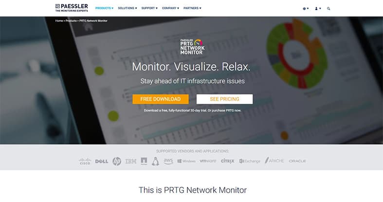 An image featuring PRTG Network Monitor
