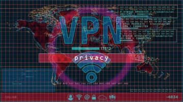 An image featuring a secure privacy VPN around the world concept