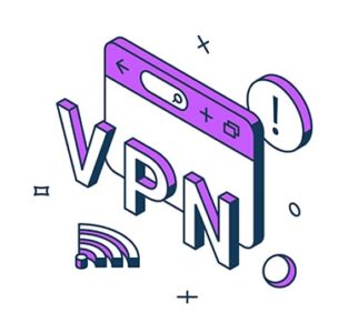 An image featuring VPN safety on a browser that has some website opened concept