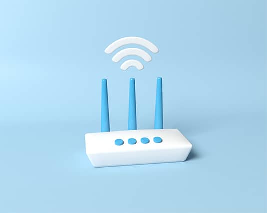 An image featuring a Wi-Fi router