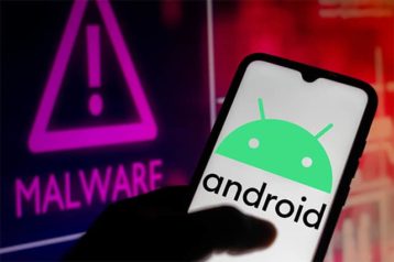 An image featuring android malware concept
