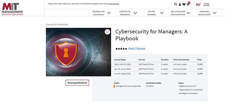 An image featuring cybersecurity for managers MIT management executive education online cybersecurity course