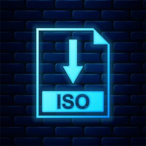 An image featuring downloading an ISO file concept
