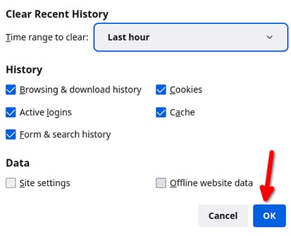 An image featuring how to clear browser history on Firefox on a personal computer step7