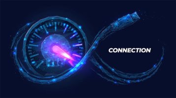 An image featuring internet connection speed concept