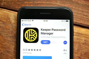 An image featuring Keeper password manager on phone