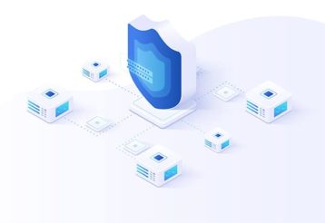 An image featuring network security concept