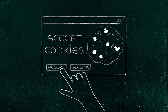 An image featuring accepting cookies concept