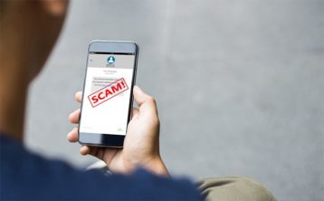 An image featuring advance fee scam on mobile concept