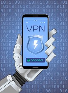 An image featuring android VPN concept