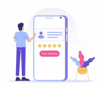 An image featuring app reviews concept