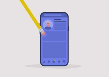 An image featuring erasing browser history on mobile phone concept