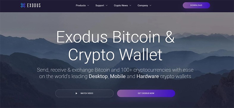 An image featuring Exodus website screenshot