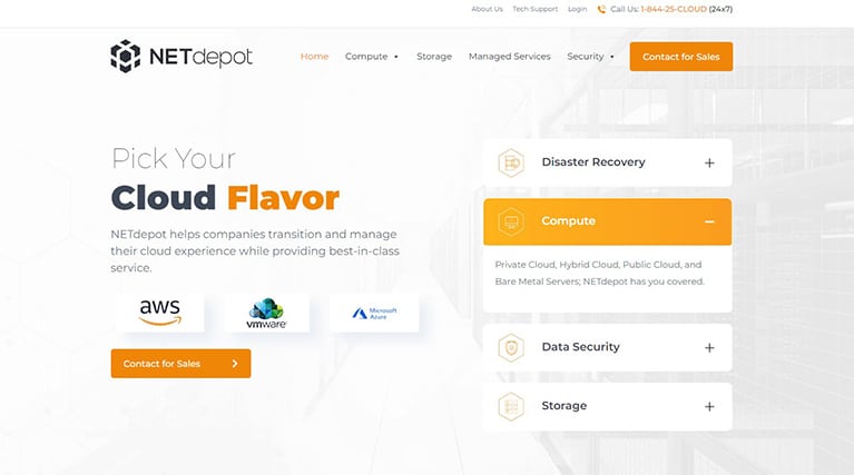 An image featuring NETDepot website screenshot