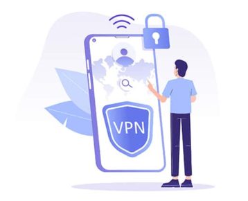 An image featuring using a VPN concept