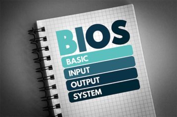 An image featuring BIOS text representing basic input output system concept