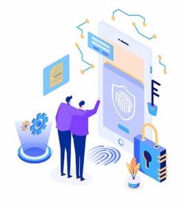 An image featuring cybersecurity app concept