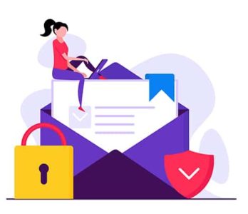 An image featuring email security concept