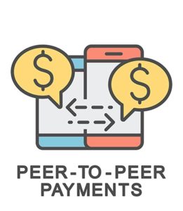 An image featuring peer to peer payment system concept