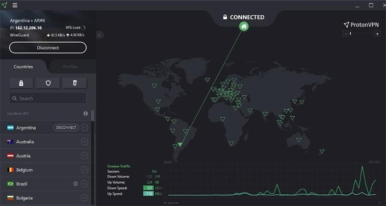 An image featuring ProtonVPN speed test