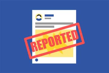 An image featuring a person being reported on social media concept
