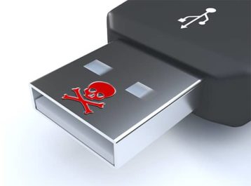 An image featuring an USB that has malware on it concept