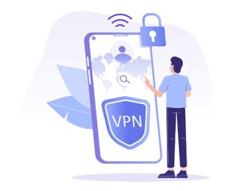 An image featuring a business user using a VPN concept