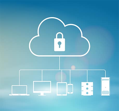 An image featuring cloud security concept