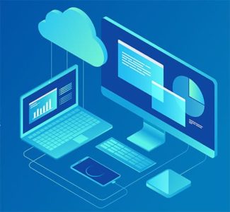 An image featuring cloud storage service concept