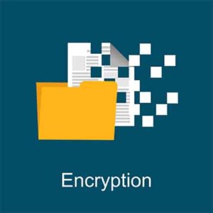 An image featuring encrypted files concept
