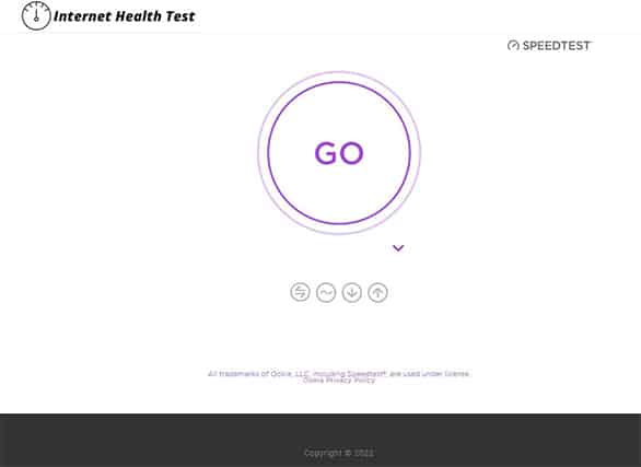 An image featuring Internet Health Test website screenshot