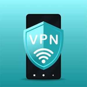An image featuring a mobile having a VPN connection concept