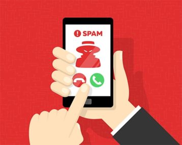 An image featuring a spam call concept