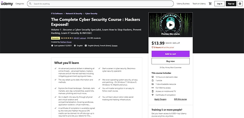 An image featuring the complete cybersecurity course for beginners hackers exposed online cybersecurity course
